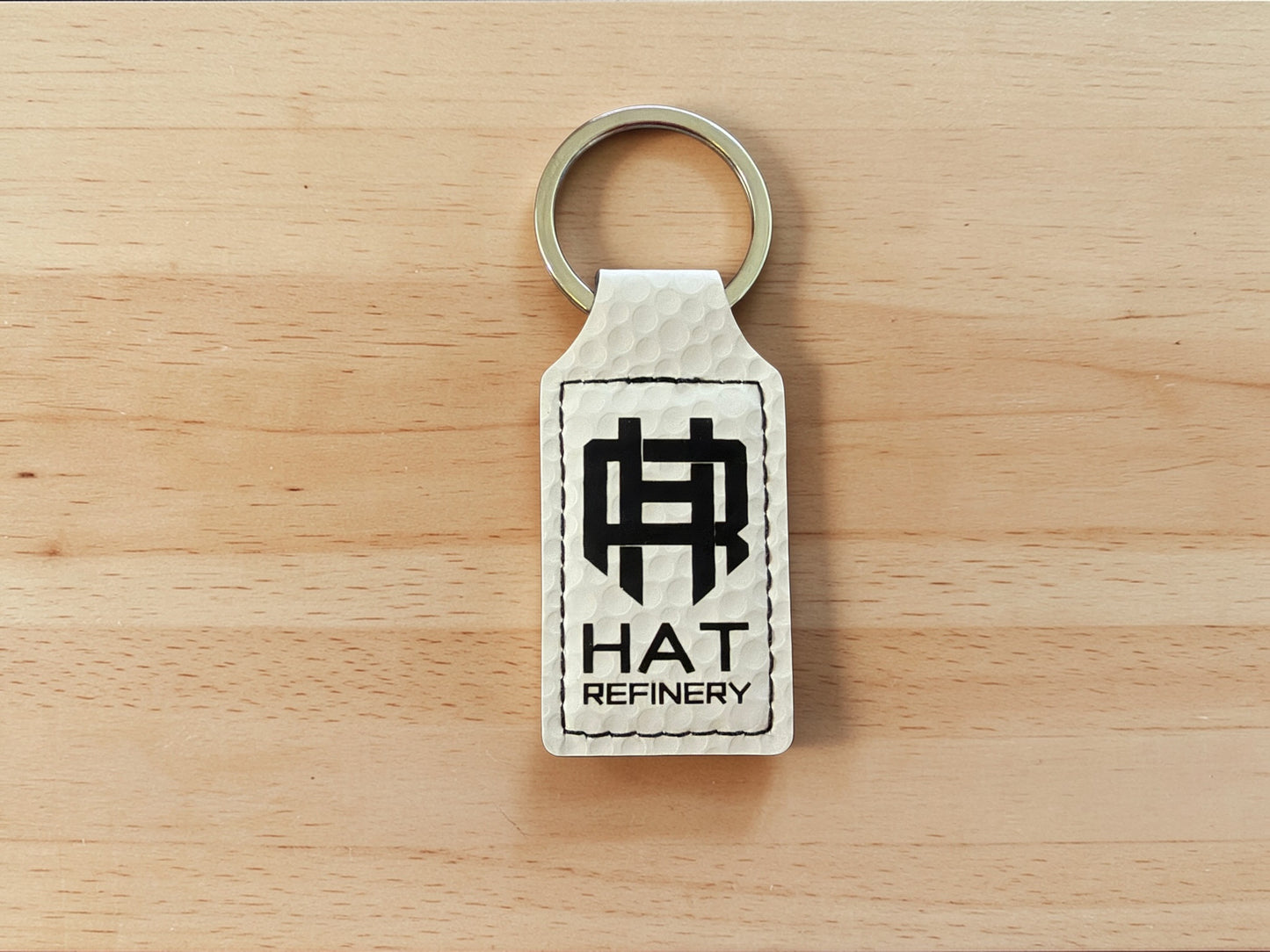 Customizable Leatherette Keychains | Laser Engraving included | Golfball Texture