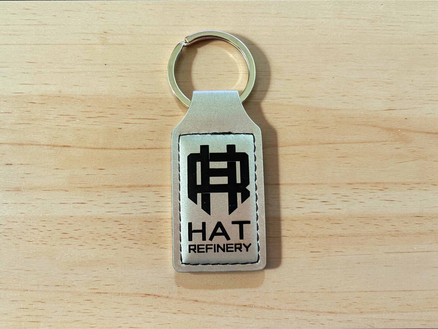 Customizable Leatherette Keychains | Laser Engraving included | Silver to Black
