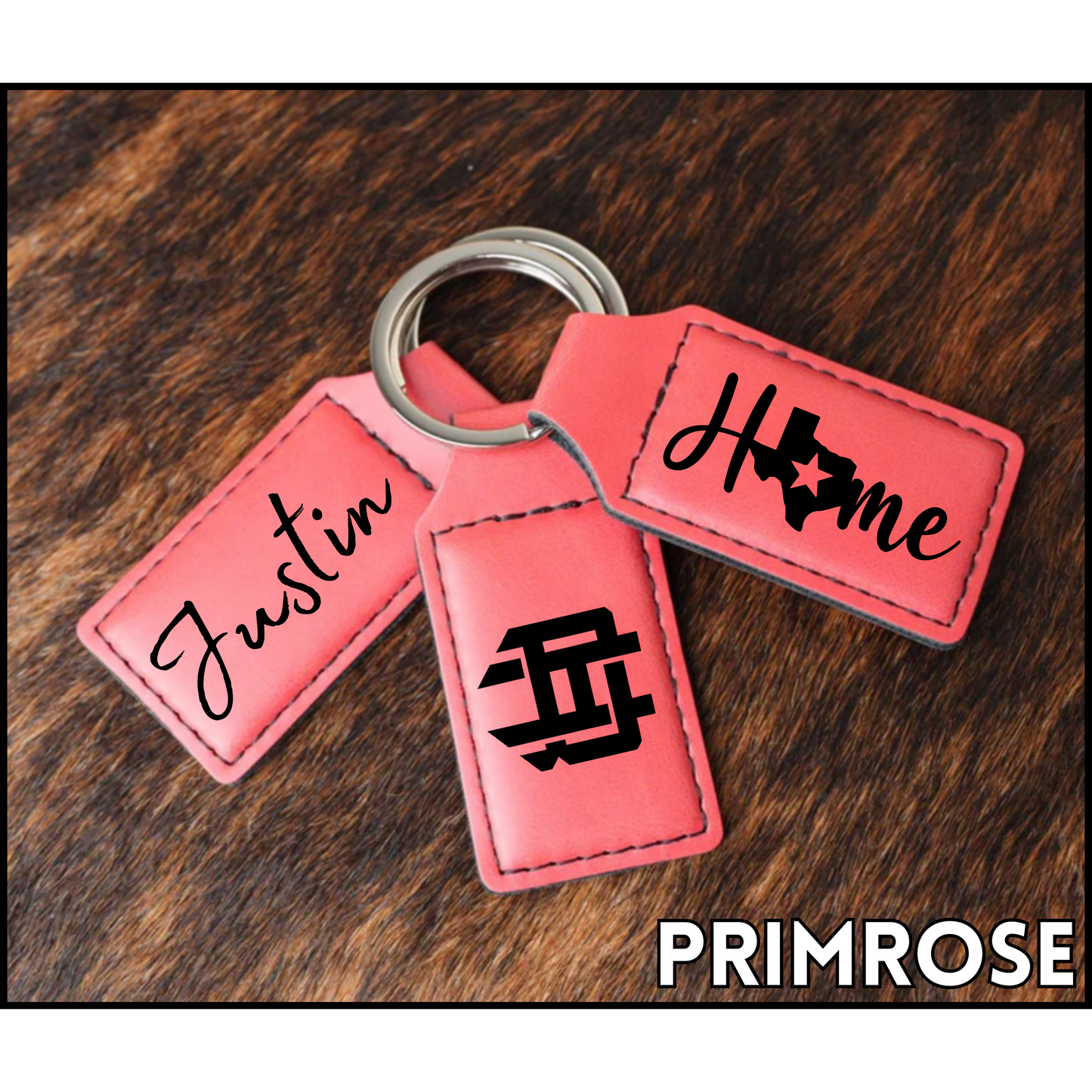 Customizable Leatherette Keychains | Laser Engraving included in Price | Many Colors