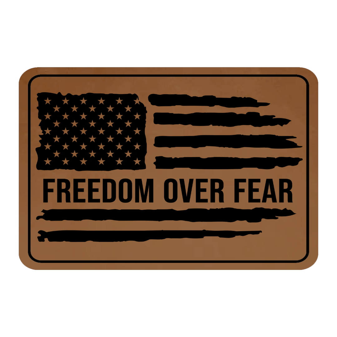 US Flag with Freedom Over Fear Patch