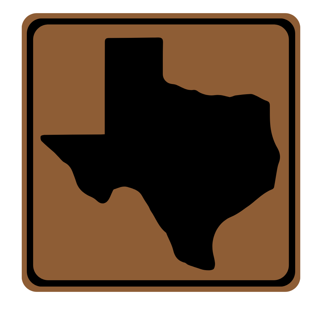 Square Patch with Shape of Texas in Center