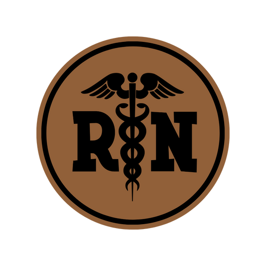 Medical Symbol | Caduceus | RN for Registered Nurse Patch