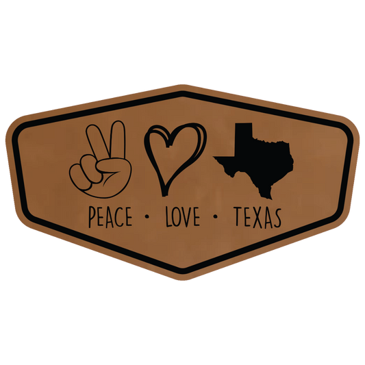 Peace Love Texas with Shapes Patch
