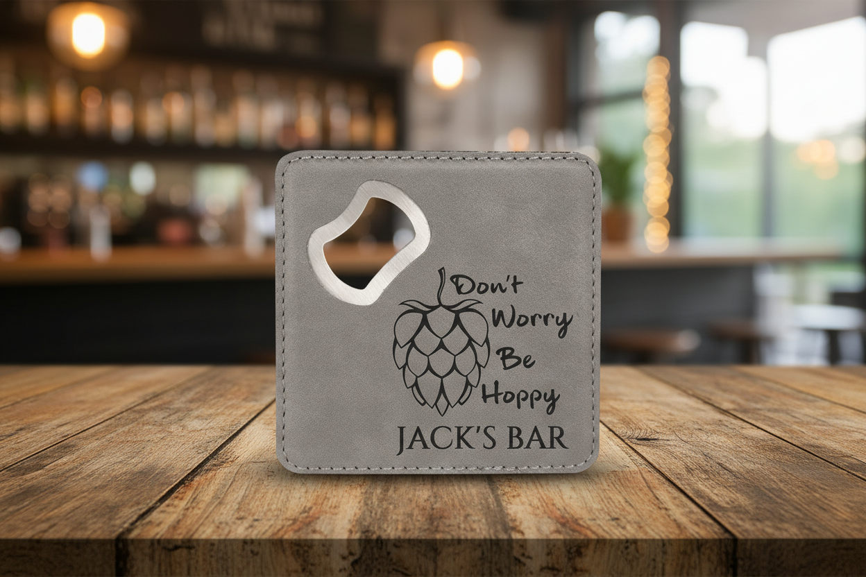 Coaster Bottle Opener | Customize Your Coaster | 13 Colors To Choose From!