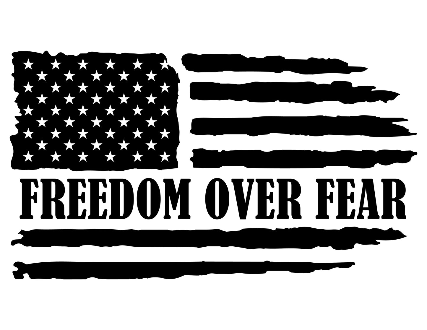 US Flag with Freedom Over Fear Patch