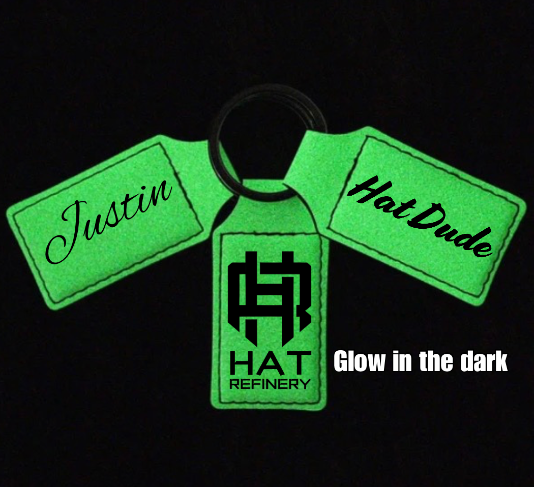 Customizable Leatherette Keychains | Laser Engraving included | Glow in the Dark