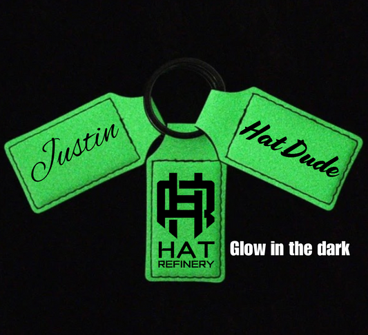 Customizable Leatherette Keychains | Laser Engraving included | Glow in the Dark