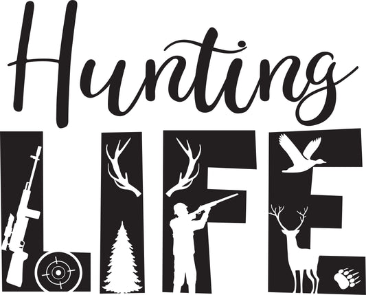 Hunting Life with Pictures in Letters Patch