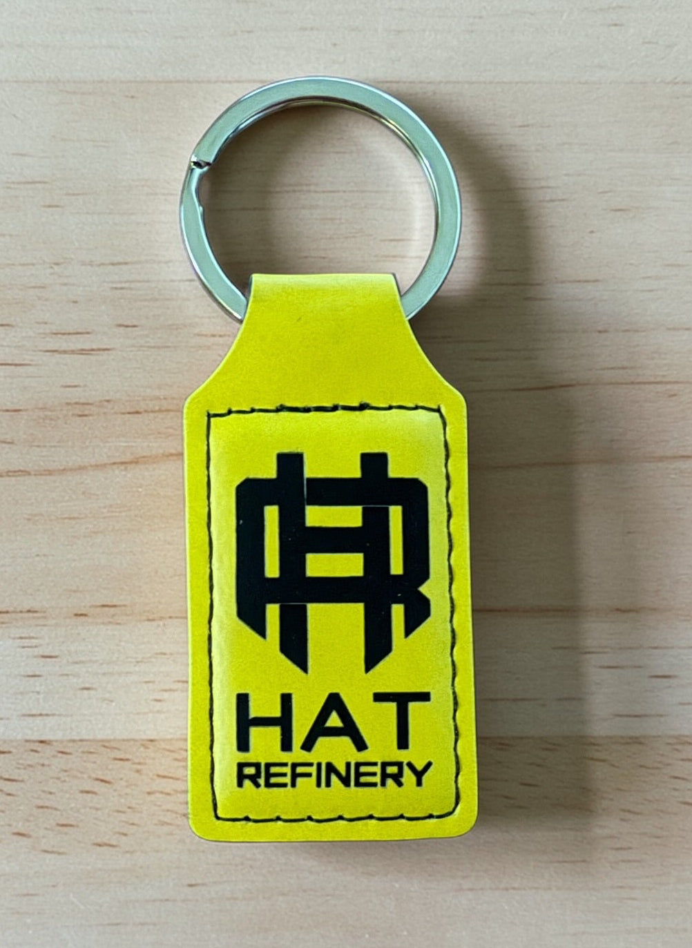 Customizable Leatherette Keychains | Laser Engraving included | Yellow to Black