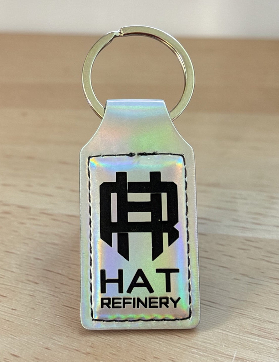 Customizable Leatherette Keychains | Laser Engraving included | Holographic to Black