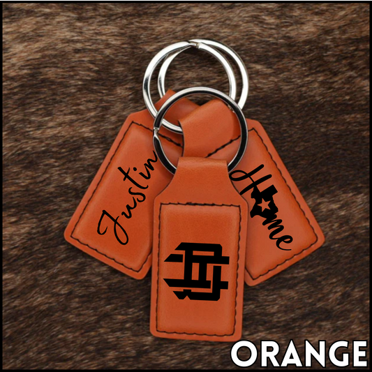 Customizable Leatherette Keychains | Laser Engraving included in Price | Many Colors