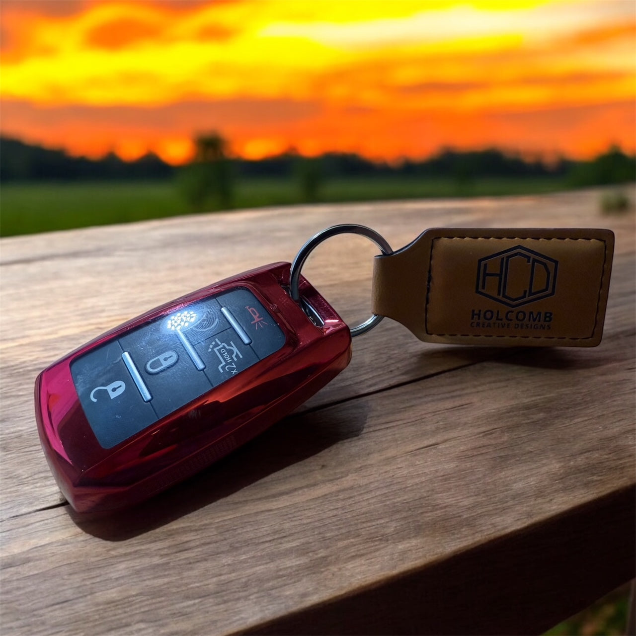 Customizable Leatherette Keychain | Laser Engraving included!