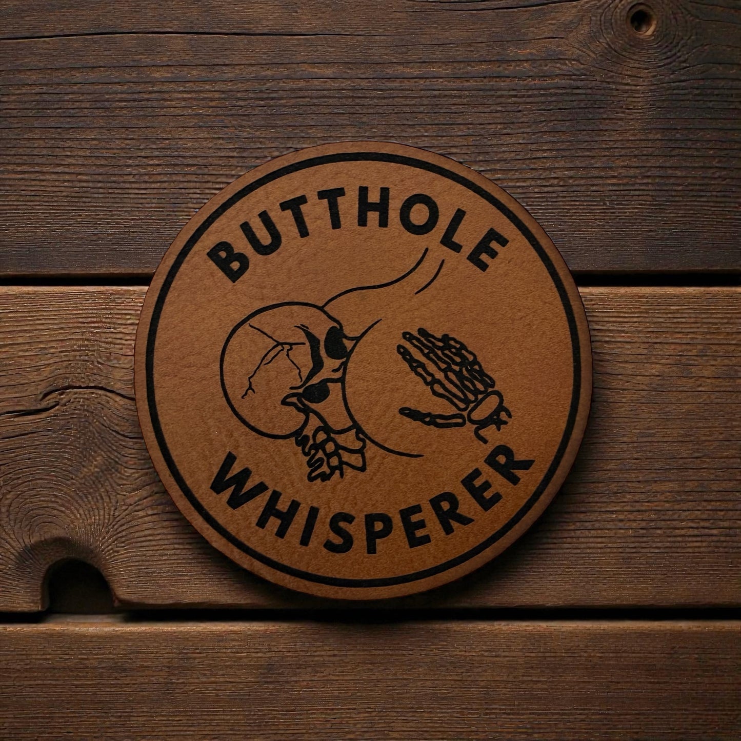 Butthole Whisperer Patched Hat | Black on Black Yupoong Classic Snapback | Funny Hat with Free Matching Keychain!