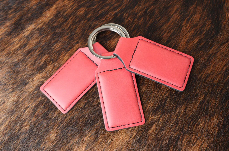 Customizable Leatherette Keychain | Laser Engraving included!