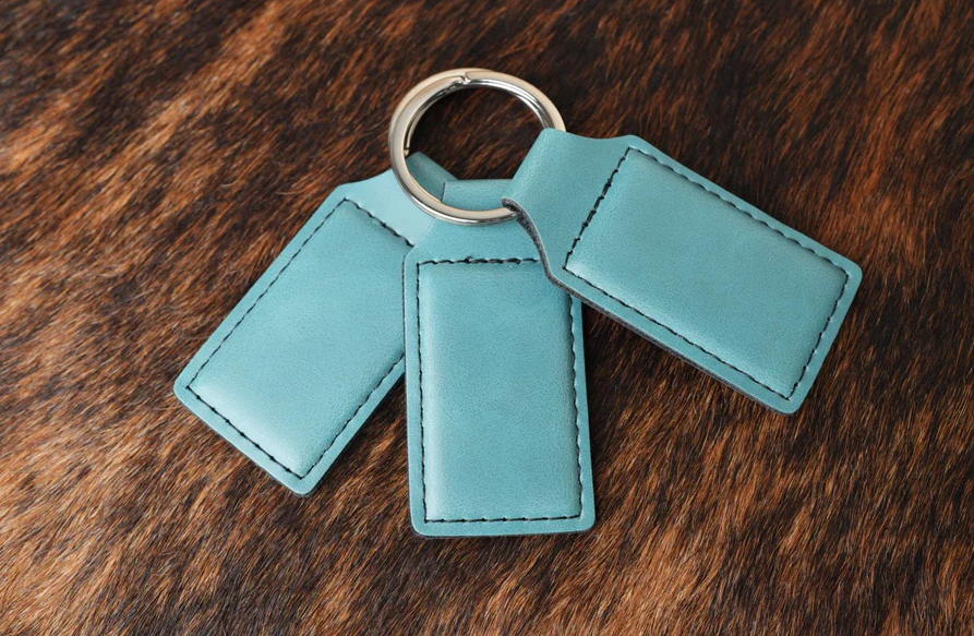 Customizable Leatherette Keychain | Laser Engraving included!