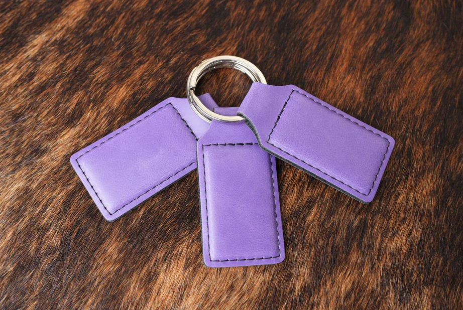 Customizable Leatherette Keychain | Laser Engraving included!