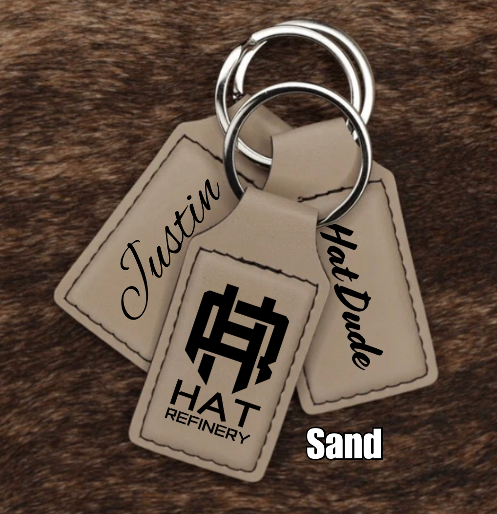 Customizable Leatherette Keychains | Laser Engraving included | Sand