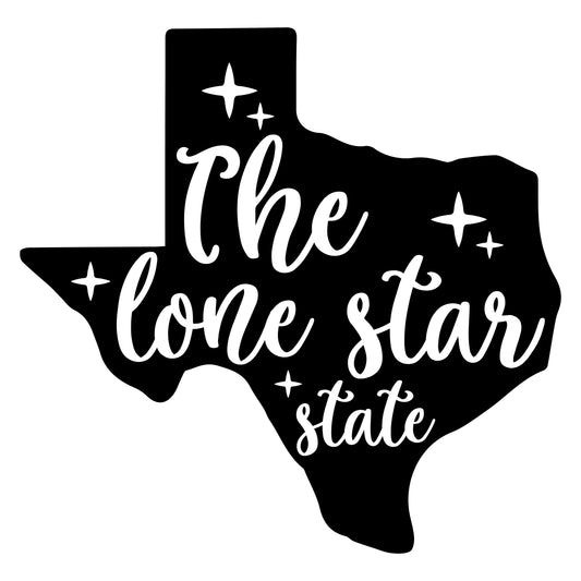 Texas Shape with The Lone Star State Patch