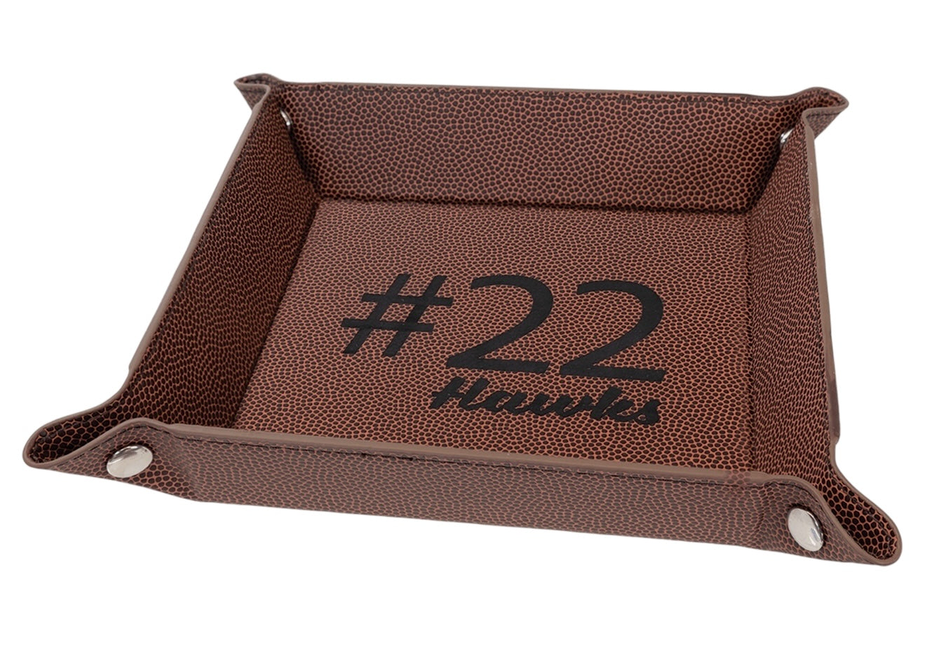 Snap Up Tray with Silver Snaps Leatherette | 6" X 6" | Many Colors To Choose From | Dresser Tray For Pocket Contents